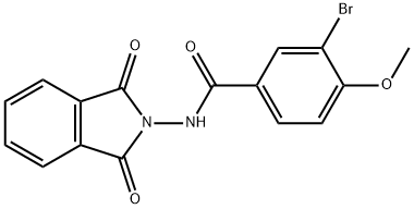 3-bromo-N-(1,3-dioxo-1,3-dihydro-2H-isoindol-2-yl)-4-methoxybenzamide Struktur