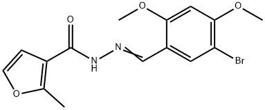 N'-(5-bromo-2,4-dimethoxybenzylidene)-2-methyl-3-furohydrazide Struktur