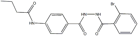 N-(4-{[2-(2-bromobenzoyl)hydrazino]carbonyl}phenyl)butanamide Struktur