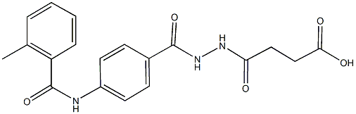 4-(2-{4-[(2-methylbenzoyl)amino]benzoyl}hydrazino)-4-oxobutanoic acid Struktur