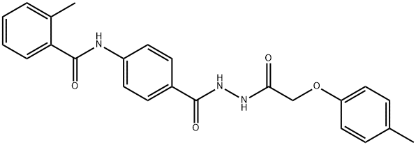 2-methyl-N-[4-({2-[(4-methylphenoxy)acetyl]hydrazino}carbonyl)phenyl]benzamide Struktur