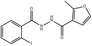 N'-(2-iodobenzoyl)-2-methyl-3-furohydrazide Struktur