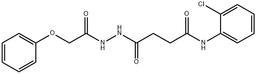 N-(2-chlorophenyl)-4-oxo-4-[2-(phenoxyacetyl)hydrazino]butanamide Struktur