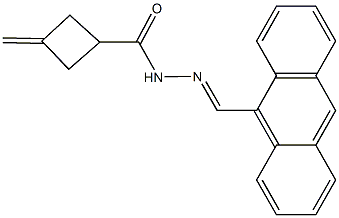 N'-(9-anthrylmethylene)-3-methylenecyclobutanecarbohydrazide Struktur