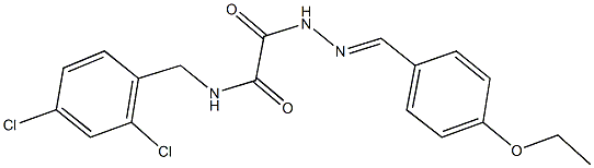 N-(2,4-dichlorobenzyl)-2-[2-(4-ethoxybenzylidene)hydrazino]-2-oxoacetamide Struktur