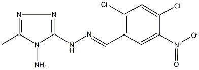 2,4-dichloro-5-nitrobenzaldehyde (4-amino-5-methyl-4H-1,2,4-triazol-3-yl)hydrazone Struktur