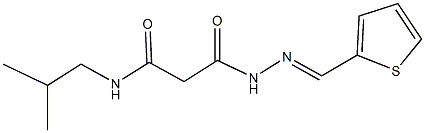 N-isobutyl-3-oxo-3-[2-(2-thienylmethylene)hydrazino]propanamide Struktur