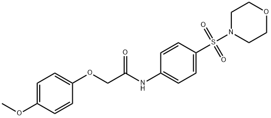 2-(4-methoxyphenoxy)-N-[4-(4-morpholinylsulfonyl)phenyl]acetamide Struktur