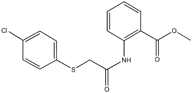 methyl 2-({[(4-chlorophenyl)sulfanyl]acetyl}amino)benzoate Struktur