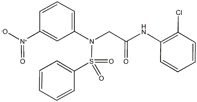 N-(2-chlorophenyl)-2-[{3-nitrophenyl}(phenylsulfonyl)amino]acetamide Struktur