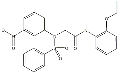 N-[2-(ethyloxy)phenyl]-2-[{3-nitrophenyl}(phenylsulfonyl)amino]acetamide Struktur