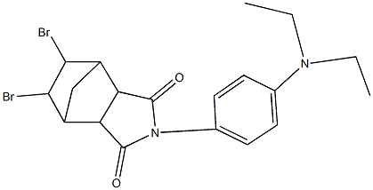 8,9-dibromo-4-[4-(diethylamino)phenyl]-4-azatricyclo[5.2.1.0~2,6~]decane-3,5-dione Struktur