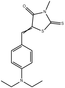 5-[4-(diethylamino)benzylidene]-3-methyl-2-thioxo-1,3-thiazolidin-4-one Struktur