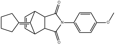 10-cyclopentylidene-4-(4-methoxyphenyl)-4-azatricyclo[5.2.1.0~2,6~]dec-8-ene-3,5-dione Struktur