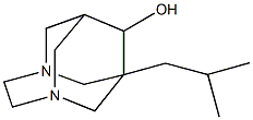 1-isobutyl-3,6-diazatricyclo[4.3.1.1~3,8~]undecan-9-ol Struktur