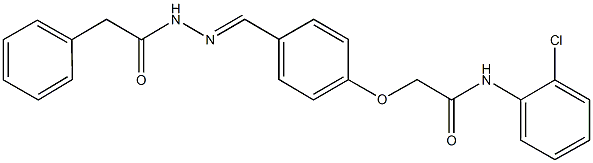 N-(2-chlorophenyl)-2-{4-[2-(phenylacetyl)carbohydrazonoyl]phenoxy}acetamide Struktur