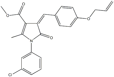 methyl 4-[4-(allyloxy)benzylidene]-1-(3-chlorophenyl)-2-methyl-5-oxo-4,5-dihydro-1H-pyrrole-3-carboxylate Struktur