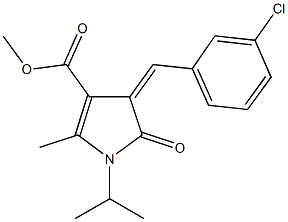 methyl 4-(3-chlorobenzylidene)-1-isopropyl-2-methyl-5-oxo-4,5-dihydro-1H-pyrrole-3-carboxylate Struktur