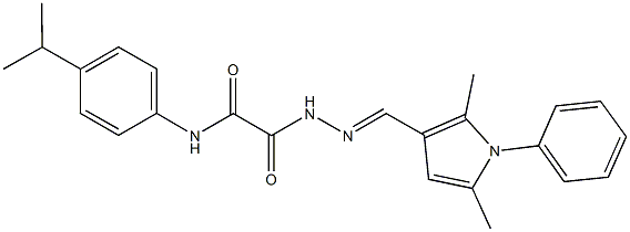 2-{2-[(2,5-dimethyl-1-phenyl-1H-pyrrol-3-yl)methylene]hydrazino}-N-(4-isopropylphenyl)-2-oxoacetamide Struktur