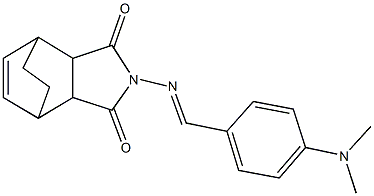 4-{[4-(dimethylamino)benzylidene]amino}-4-azatricyclo[5.2.2.0~2,6~]undec-8-ene-3,5-dione Struktur