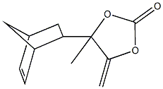 4-bicyclo[2.2.1]hept-5-en-2-yl-4-methyl-5-methylene-1,3-dioxolan-2-one Struktur