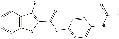 4-(acetylamino)phenyl 3-chloro-1-benzothiophene-2-carboxylate Struktur