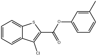 3-methylphenyl 3-chloro-1-benzothiophene-2-carboxylate Struktur