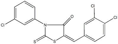 3-(3-chlorophenyl)-5-(3,4-dichlorobenzylidene)-2-thioxo-1,3-thiazolidin-4-one Struktur