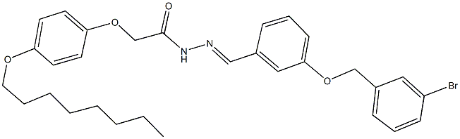 N'-{3-[(3-bromobenzyl)oxy]benzylidene}-2-[4-(octyloxy)phenoxy]acetohydrazide Struktur