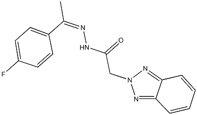 2-(2H-1,2,3-benzotriazol-2-yl)-N'-[1-(4-fluorophenyl)ethylidene]acetohydrazide Struktur