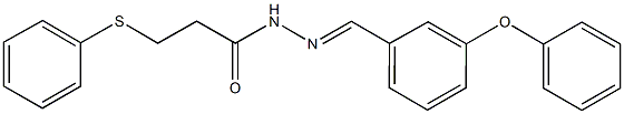 N'-(3-phenoxybenzylidene)-3-(phenylsulfanyl)propanohydrazide Struktur