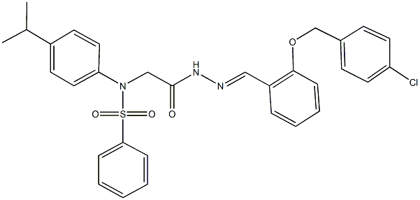 N-[2-(2-{2-[(4-chlorobenzyl)oxy]benzylidene}hydrazino)-2-oxoethyl]-N-(4-isopropylphenyl)benzenesulfonamide Struktur