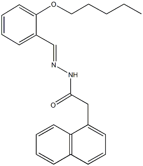 2-(1-naphthyl)-N'-[2-(pentyloxy)benzylidene]acetohydrazide Struktur