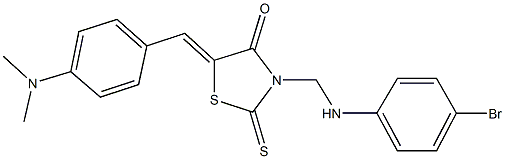 3-[(4-bromoanilino)methyl]-5-[4-(dimethylamino)benzylidene]-2-thioxo-1,3-thiazolidin-4-one Struktur