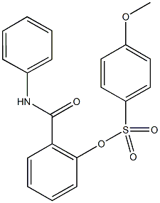 2-(anilinocarbonyl)phenyl4-methoxybenzenesulfonate Struktur