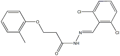 N'-(2,6-dichlorobenzylidene)-3-(2-methylphenoxy)propanohydrazide Struktur