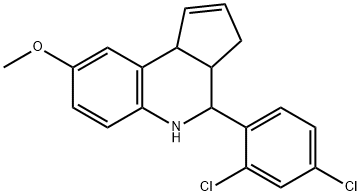 4-(2,4-dichlorophenyl)-3a,4,5,9b-tetrahydro-3H-cyclopenta[c]quinolin-8-yl methyl ether Struktur