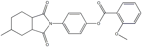 4-(5-methyl-1,3-dioxooctahydro-2H-isoindol-2-yl)phenyl 2-methoxybenzoate Struktur