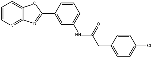 2-(4-chlorophenyl)-N-(3-[1,3]oxazolo[4,5-b]pyridin-2-ylphenyl)acetamide Struktur