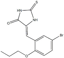 5-(5-bromo-2-propoxybenzylidene)-2-thioxo-4-imidazolidinone Struktur