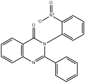 3-{2-nitrophenyl}-2-phenyl-4(3H)-quinazolinone Struktur