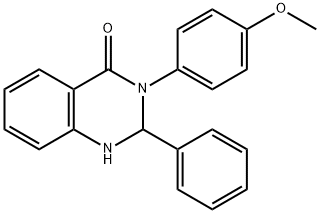 3-(4-methoxyphenyl)-2-phenyl-2,3-dihydroquinazolin-4(1H)-one Struktur