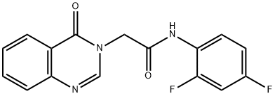 N-(2,4-difluorophenyl)-2-(4-oxo-3(4H)-quinazolinyl)acetamide Struktur