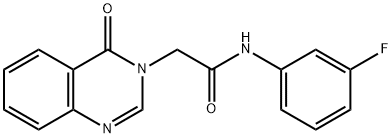 N-(3-fluorophenyl)-2-(4-oxo-3(4H)-quinazolinyl)acetamide Struktur