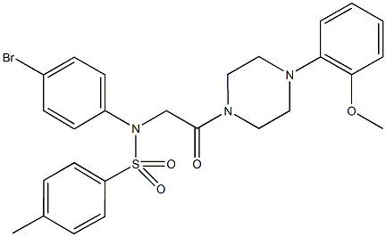 N-(4-bromophenyl)-N-{2-[4-(2-methoxyphenyl)-1-piperazinyl]-2-oxoethyl}-4-methylbenzenesulfonamide Struktur