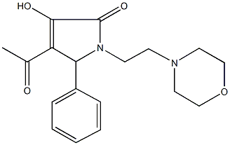 4-acetyl-3-hydroxy-1-(2-morpholin-4-ylethyl)-5-phenyl-1,5-dihydro-2H-pyrrol-2-one Struktur