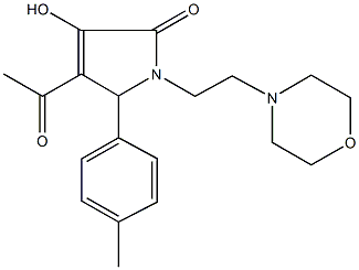 4-acetyl-3-hydroxy-5-(4-methylphenyl)-1-[2-(4-morpholinyl)ethyl]-1,5-dihydro-2H-pyrrol-2-one Struktur