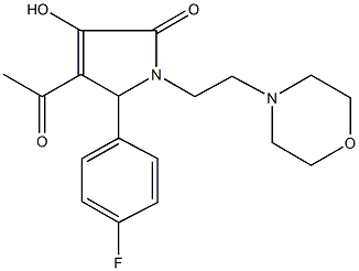 4-acetyl-5-(4-fluorophenyl)-3-hydroxy-1-[2-(4-morpholinyl)ethyl]-1,5-dihydro-2H-pyrrol-2-one Struktur