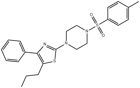 1-[(4-methylphenyl)sulfonyl]-4-(4-phenyl-5-propyl-1,3-thiazol-2-yl)piperazine Struktur