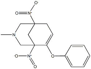 1,5-bisnitro-3-methyl-6-phenoxy-3-azabicyclo[3.3.1]non-6-ene Struktur